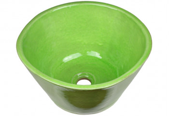 vasque a poser ceramique vert chlorophylle