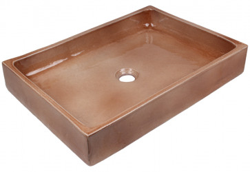 vasque artisanale en céramique rectangulaire