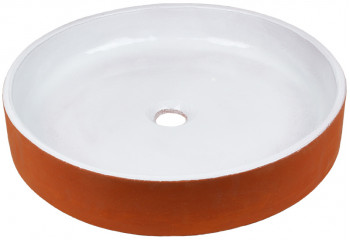 vasque a poser ceramique bicolore