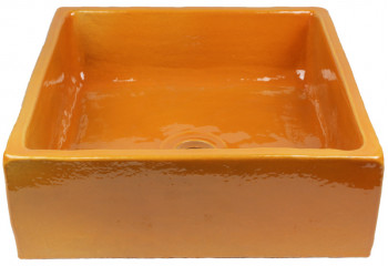 vasque a poser carre orange