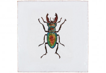carreau peint à la main scarabée