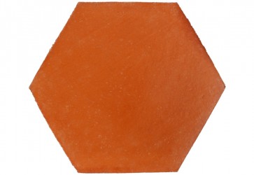 carrelage terre cuite hexagonale rouge