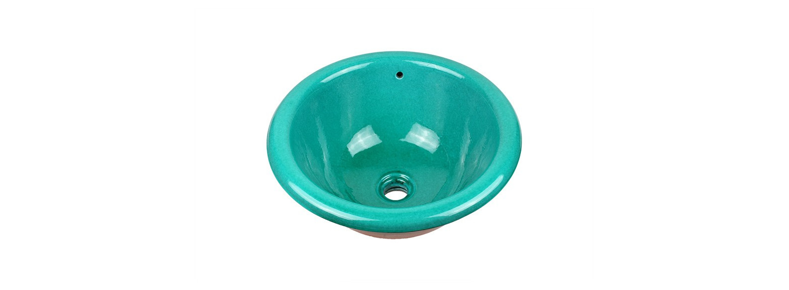 vasque a encastrer céramique turquoise