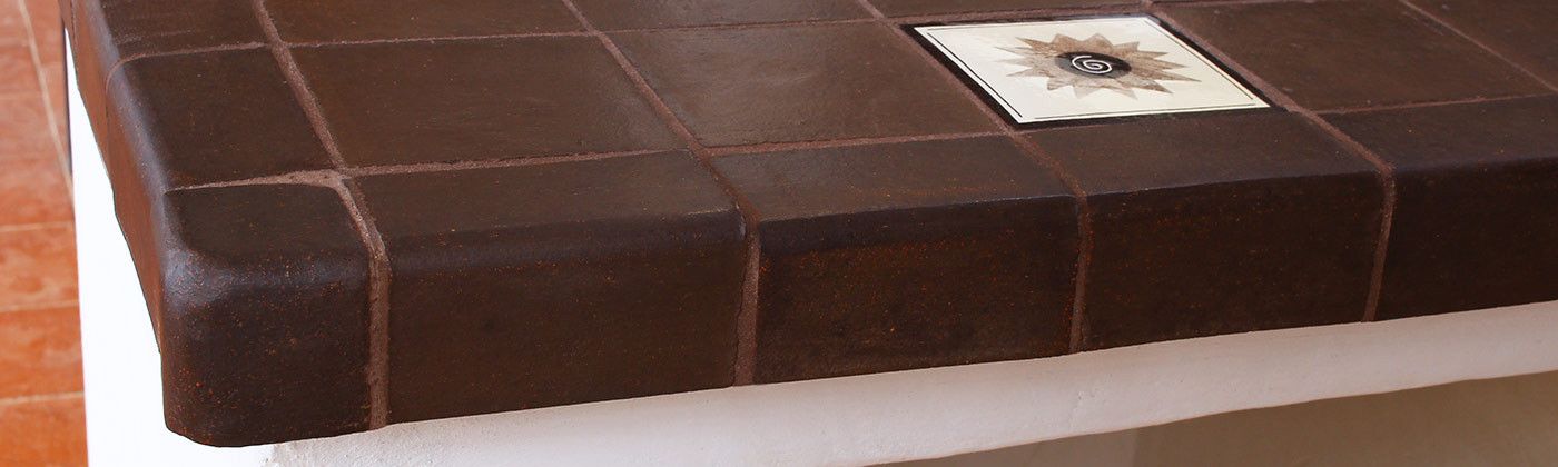 Plain ceramic tile trim pieces: corner piece, molding, border, corner